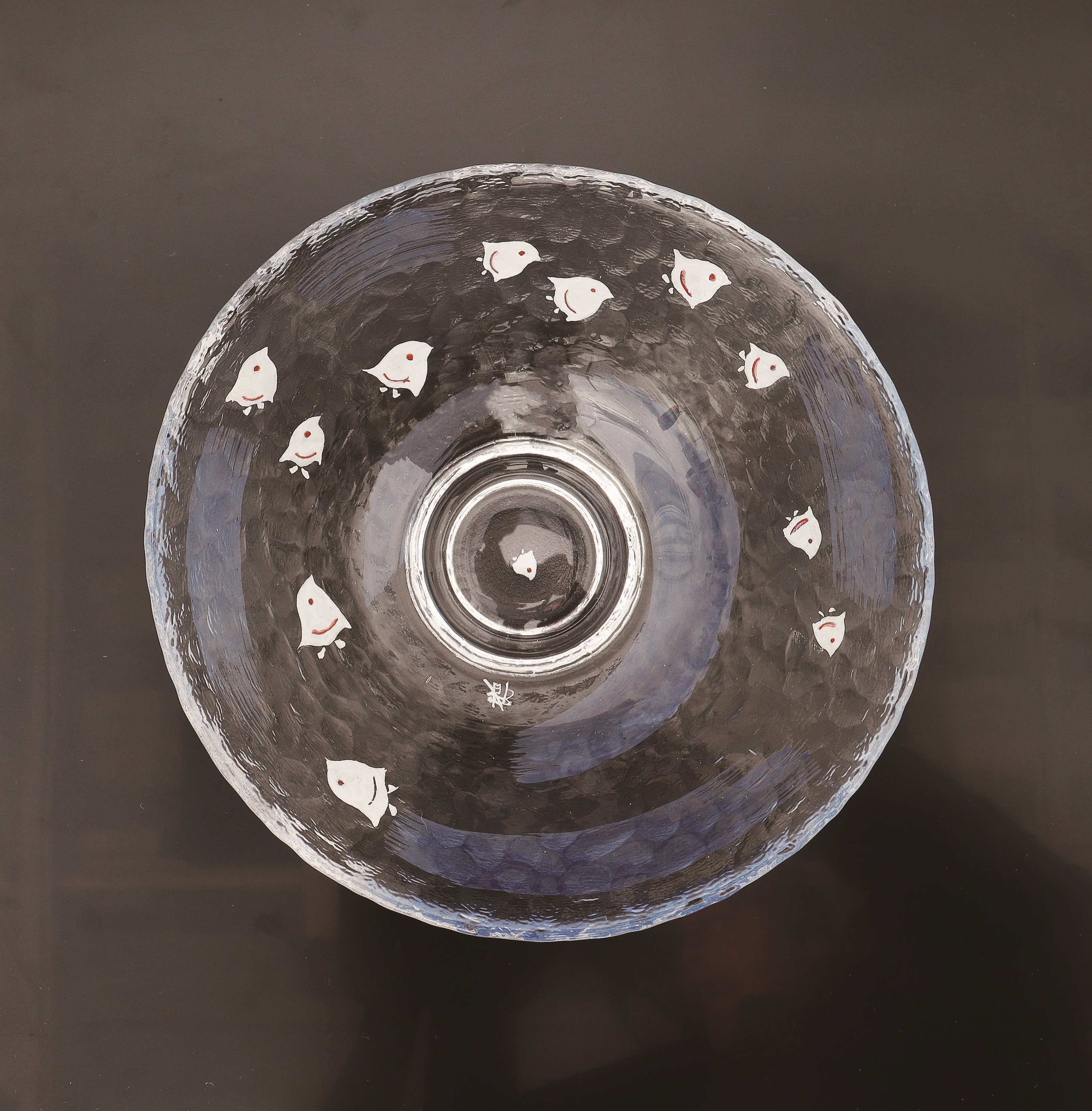 ガラス平茶碗　千鳥＜耐熱＞　今岡都　紙箱